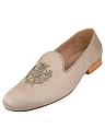Tanny Shoes Men's Beige Colour Suede Embroidered Pattern Juttis (10) gallery image