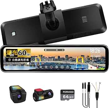 Amazon.co.jp: PORMIDOAUTOドライブレコーダーミラー型【史上最強