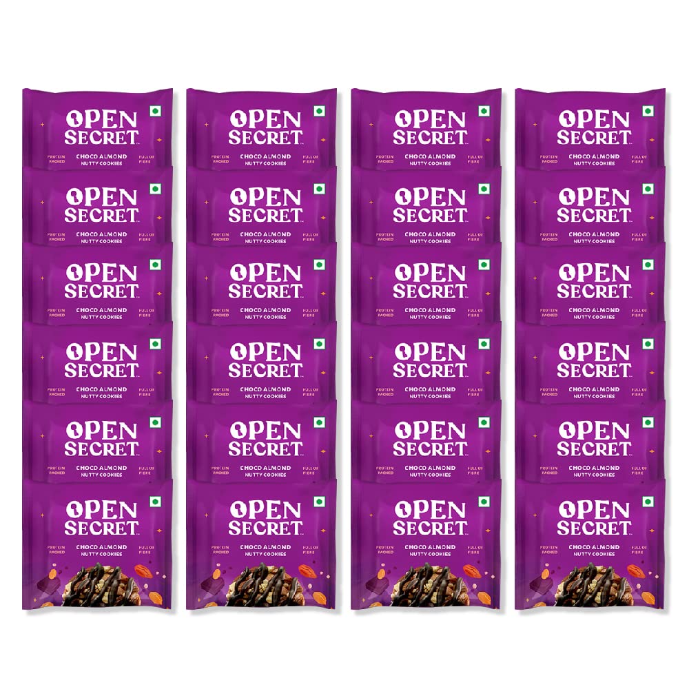 Open Secret Cookies | Healthy Snacks, Hamper, Biscuits, Gift Packs, Healthy High Protein, No Added Maida, (24 X 1 = 24)