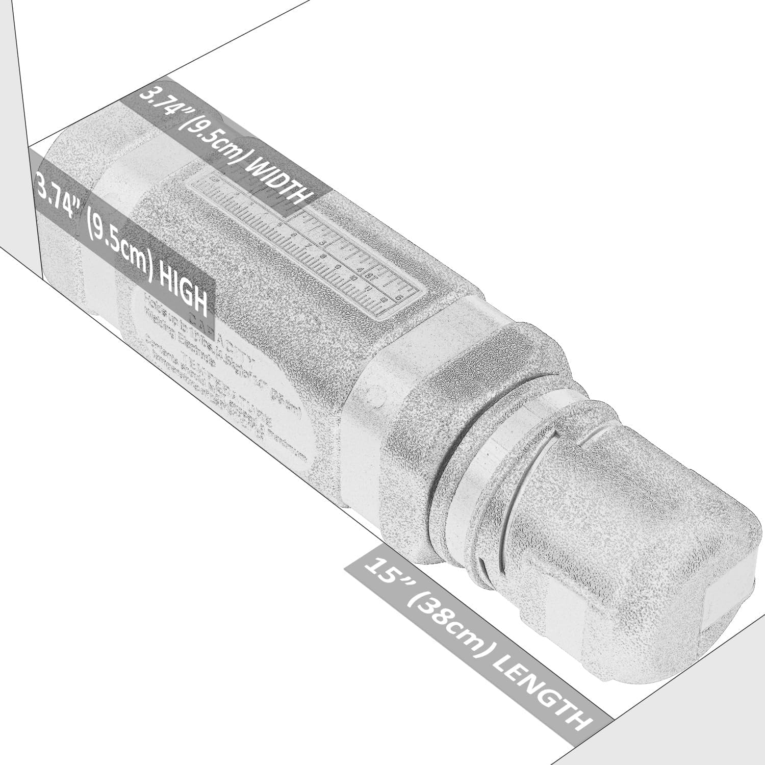 4 Pack Rod Storage Container Tube, 14" Blue Holder Container for Welding Stick Electrode Inverter for Home Car Outdoor Camping