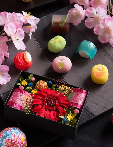 Amazon 風味絶佳 山陰 母の日のプレゼント ギフト 人気 花 スイーツ 和菓子 和風 プリザーブドフラワー ひとくち上生菓子セット 麗日 れいじつ 風味絶佳 山陰 和菓子 通販