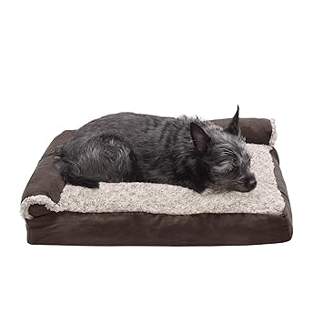 Furhaven Pet 24241081 Lounge Pillow Sofa-Style Pet Bed Espresso, Small