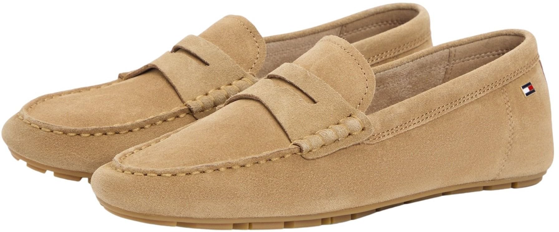 Tommy Hilfiger Donna Scarpa Driver Flag Soft Suede Loafer Elegante