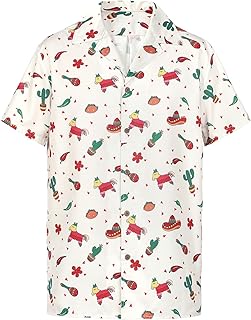 Hawaiian Shirt for Men Button Down Short Sleeve Casual Beach Shirt Summer Wear Stylish Tropical Print Shirts
