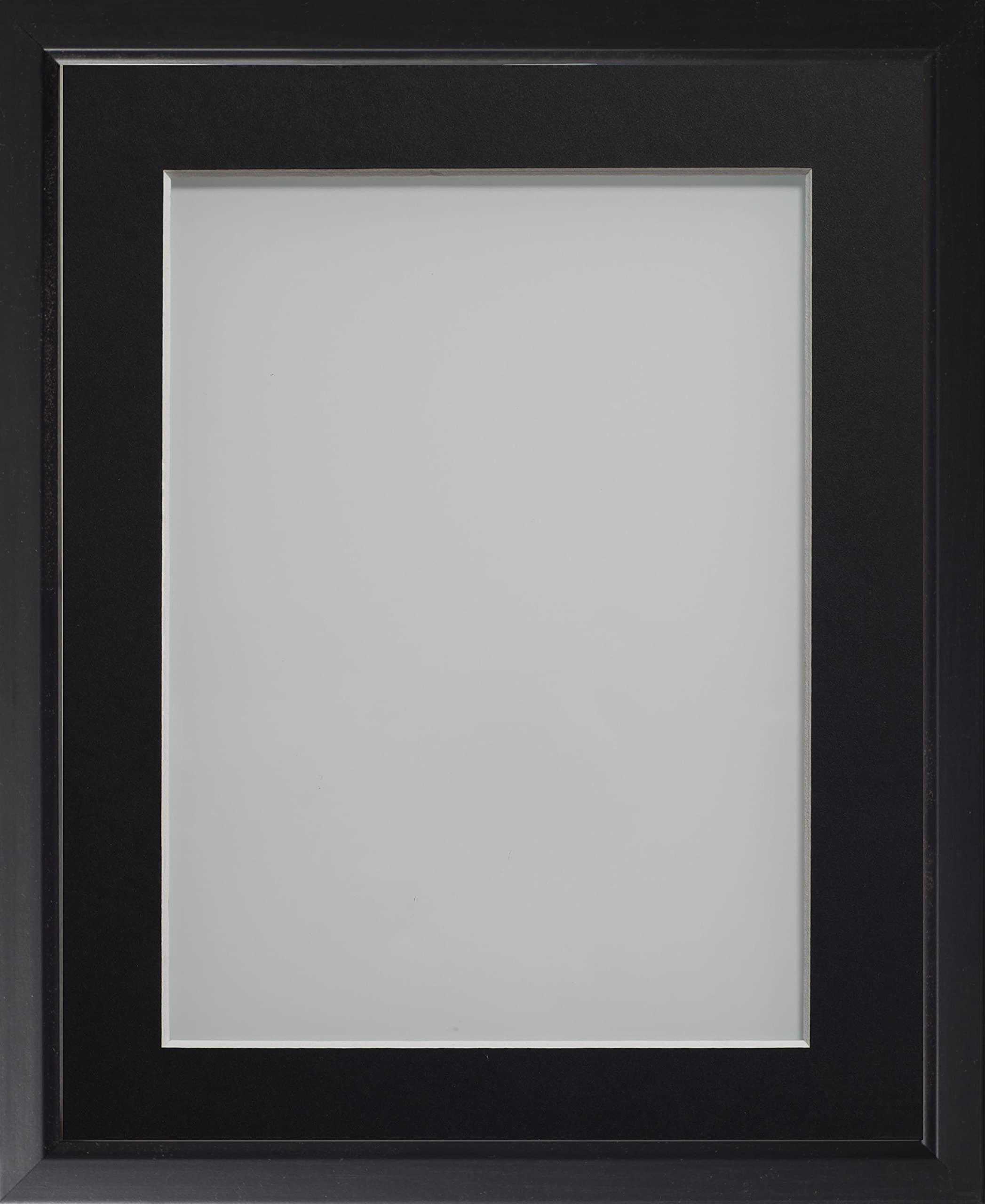 Frame Company Black Drayton Range Frame With Mount, 12X10 For 10X8 *Choice Of Sizes* Fitted With Real Glass