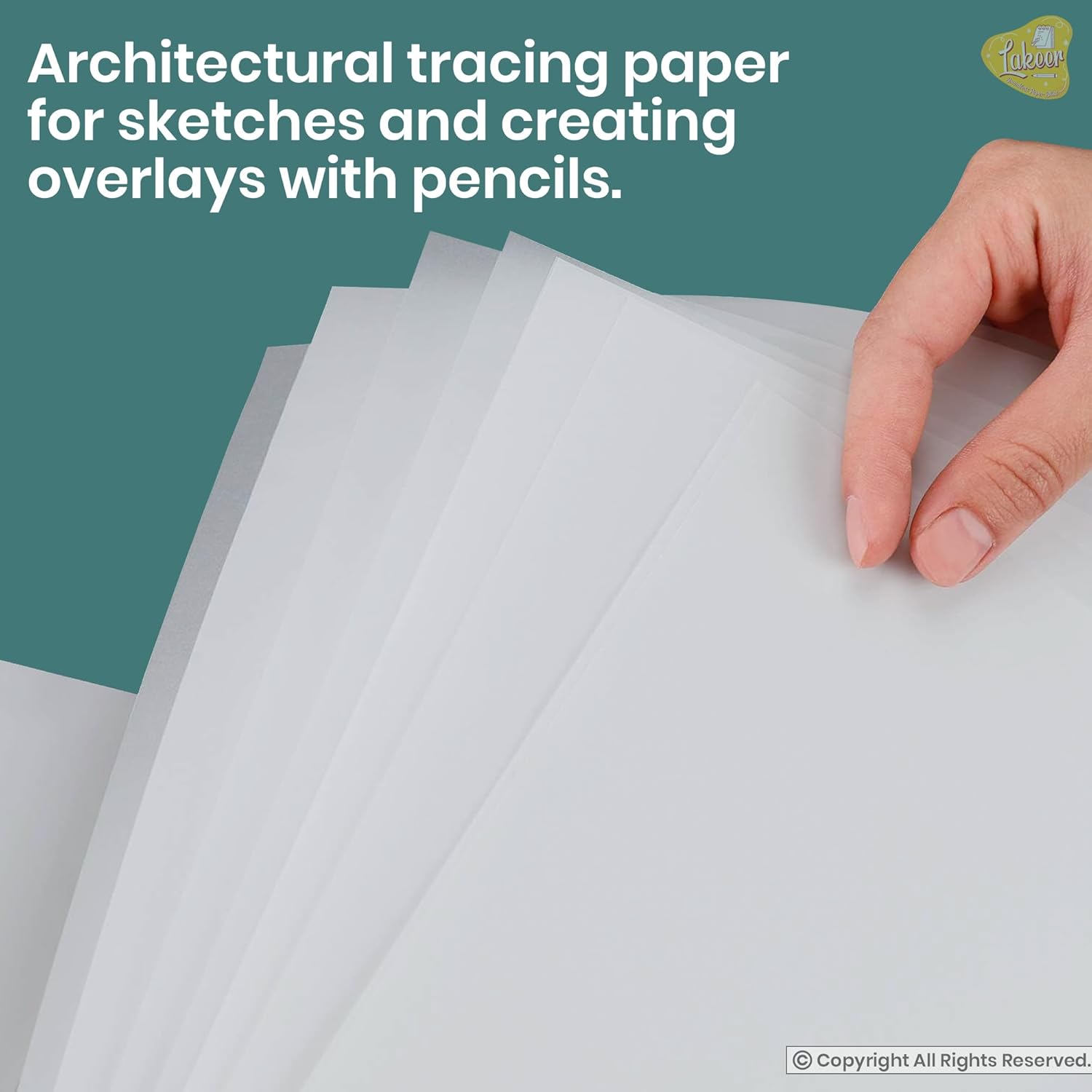 Lakeer A4 Tracing Paper Pack of 100 Sheets