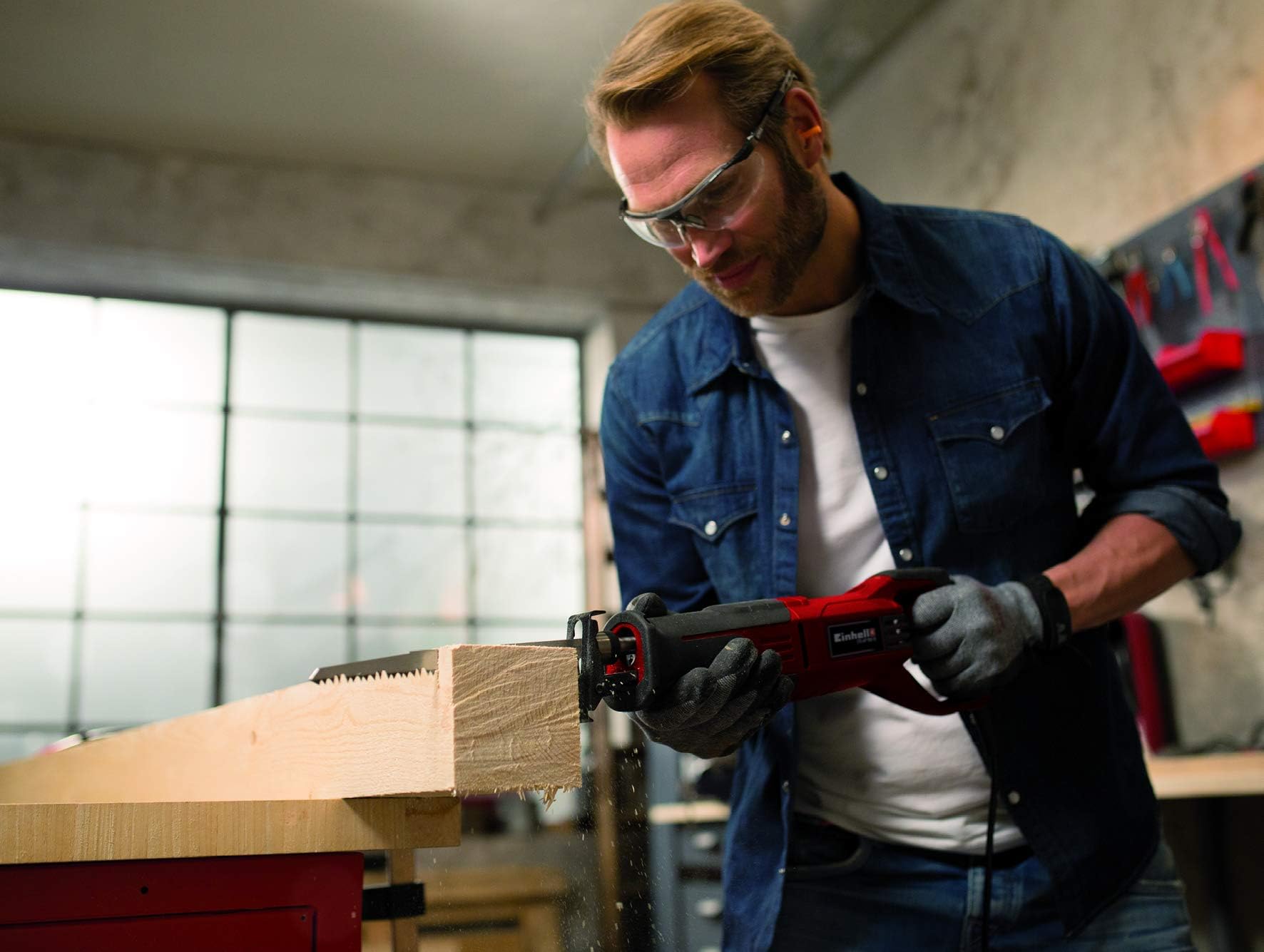 Einhell Universalsäge TE-AP 950 E (950 W, 28 mm Hubhöhe, 0-2800 min.-1, Hubzahl-Elektronik, werkzeuglos verstellbarer Sägeschuh, werkzeugloser Sägeblattwechsel, inkl. 1 x Sägeblatt für Holz)