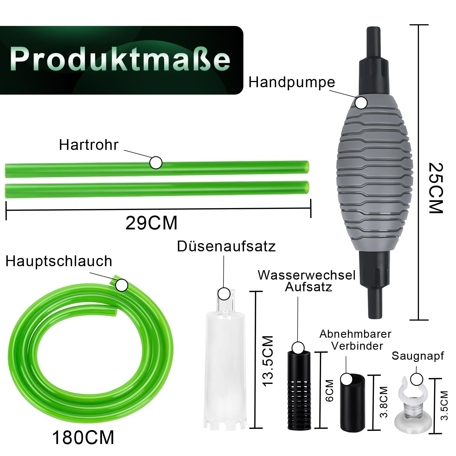 boxtech Aquarium Reiniger, Aquarium Wasserwechsel, Aquarium-Reinigung Sand Filter Fisch Tank Kiesfilter Einstellbare Durchflussregelung für Wasserwechsel