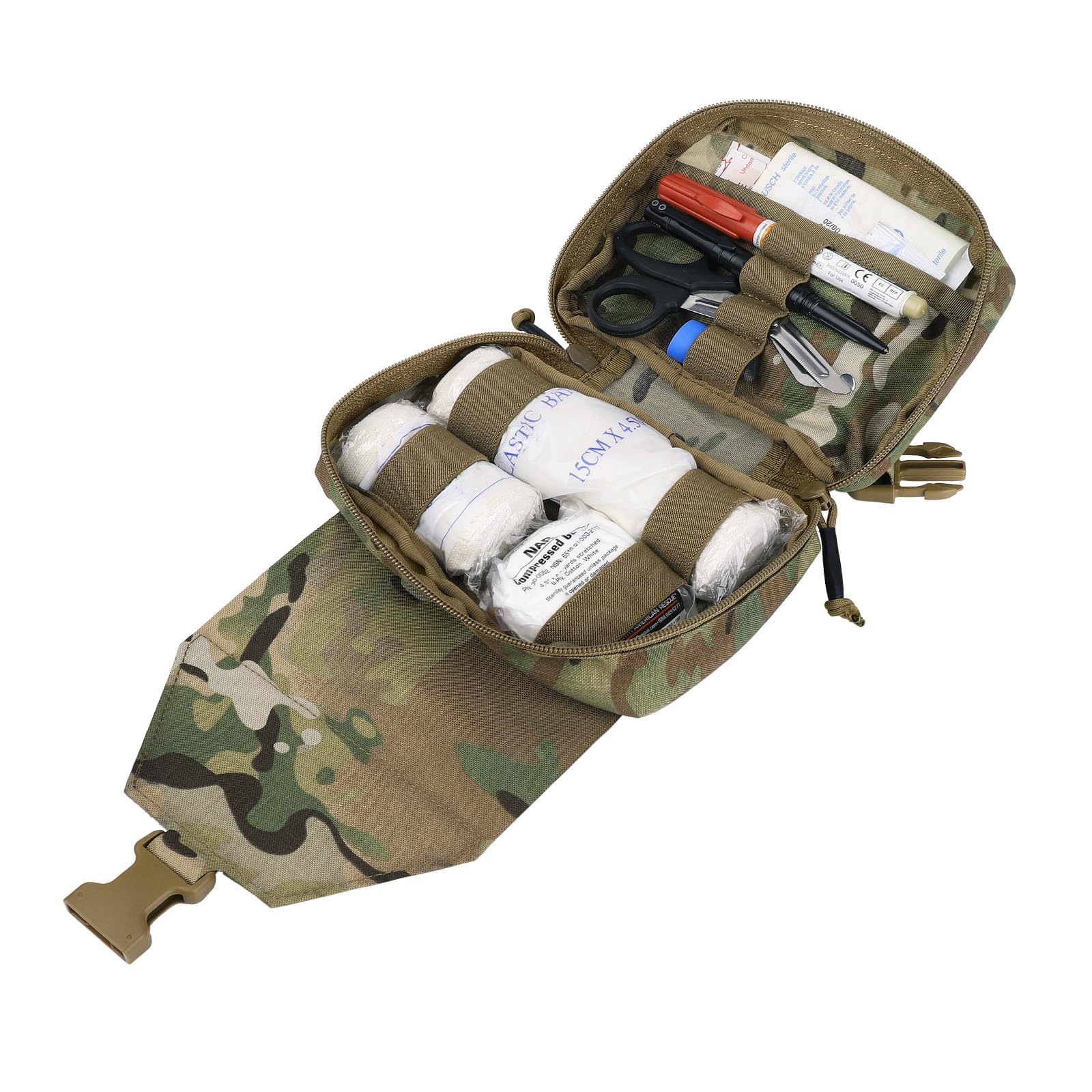 KRYDEX Sac Tactique Médical IFAK MOLLE - Kit Premiers Secours Compact Pour Randonnée Et Voiture