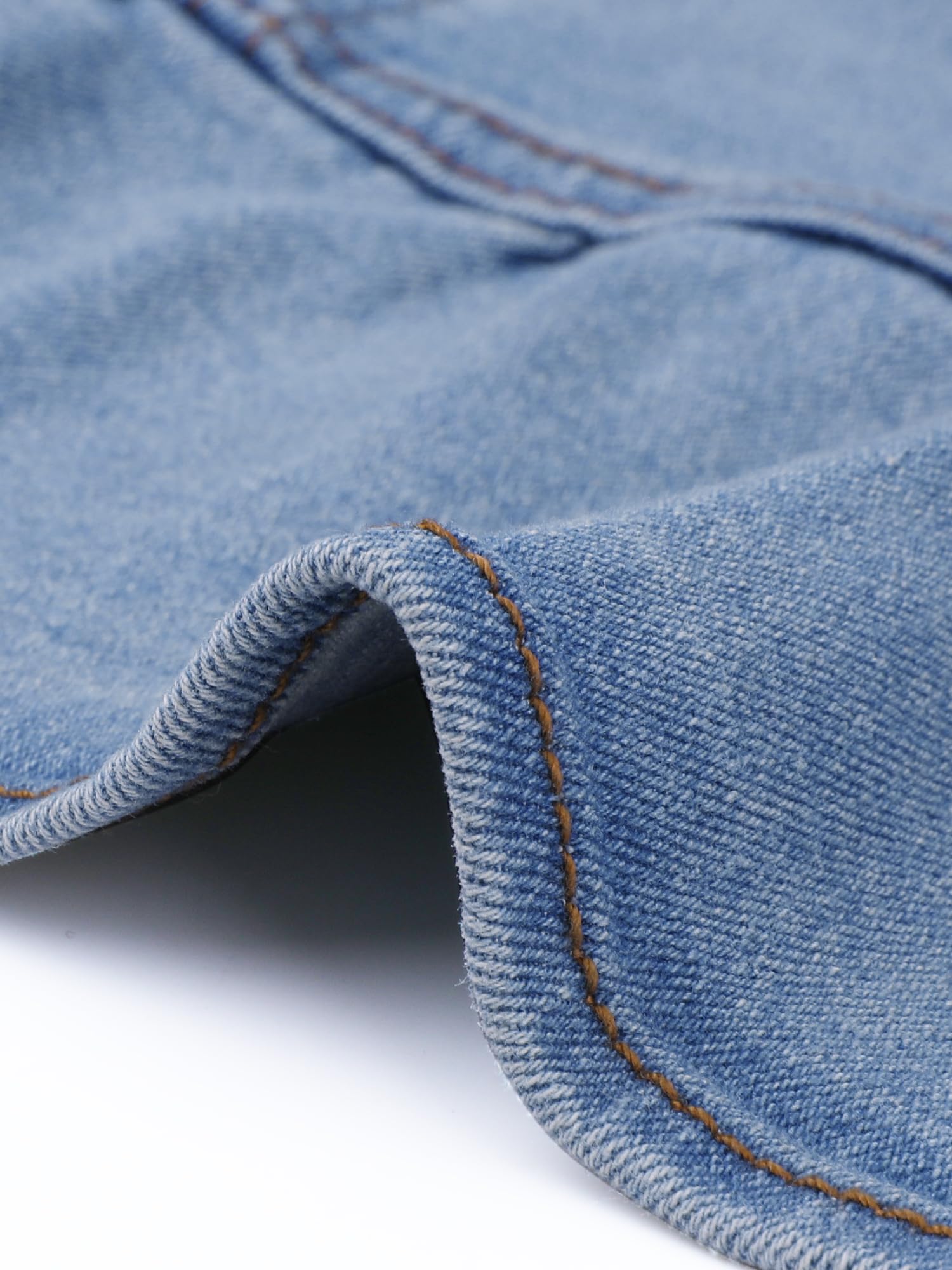 Allegra K Veste en Jean Femme Col Rond Ourlet Péplum Blouson Boutonnée Décontracté