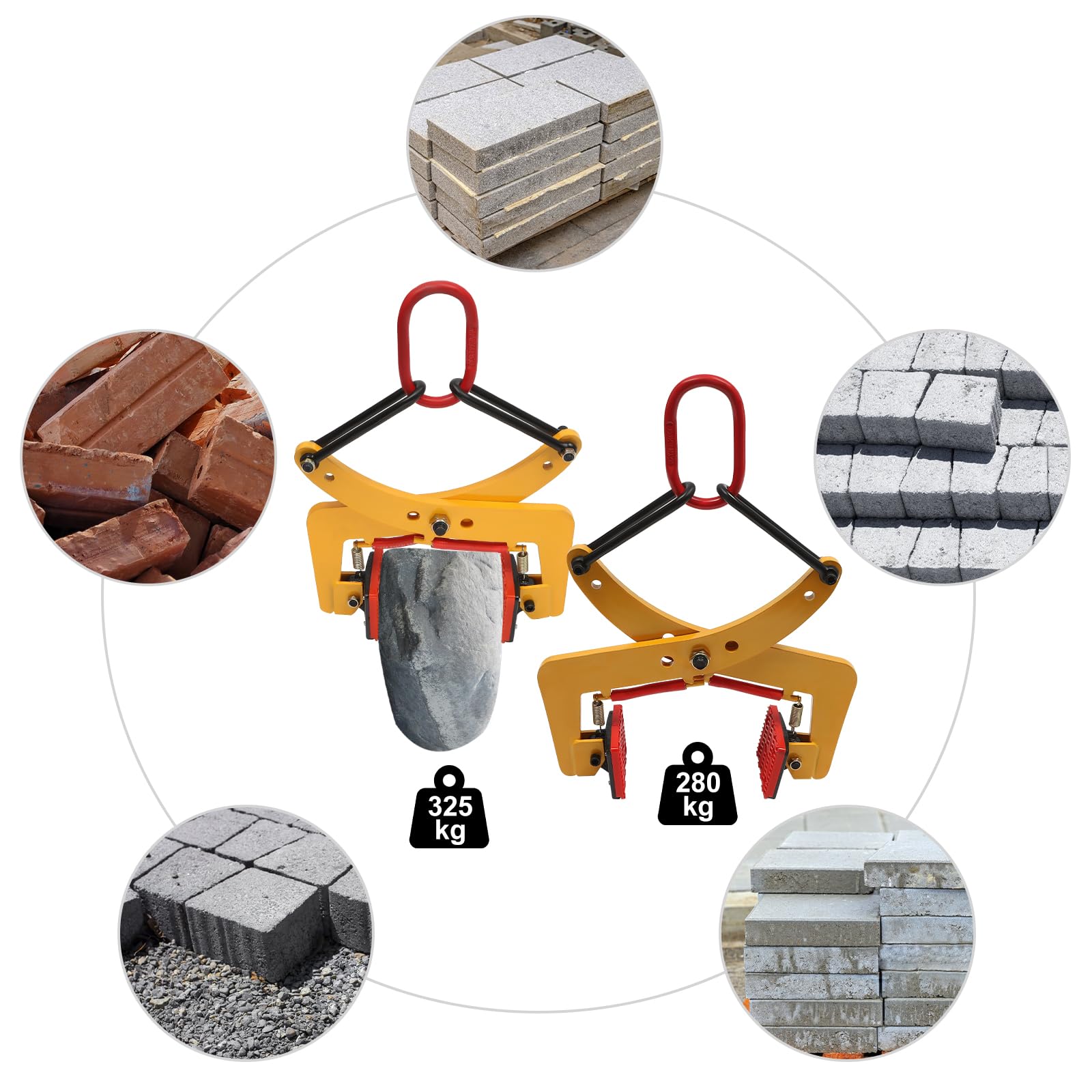 Pinze di sollevamento in acciaio al manganese 235, pinza di estrazione 2 in 1,280 kg di pinze in pietra apertura,pinza piastra verticale per sollevamento e trasporto, fissaggio lastre di marmo