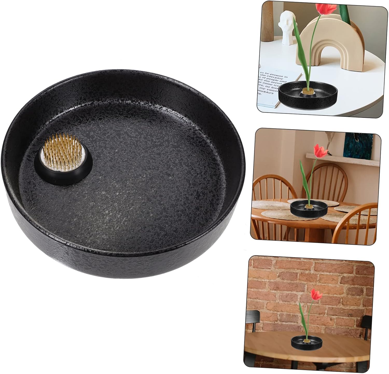 1Set Round Flower Frog Floral Arrangement Holder with Vase Pot Durable Flower Pin for Easy Floral Designs for and Home Decor