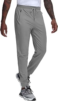 JWM Regular/Tall Mens Athletic Joggers Lightweight Workout Running Gym Training Pants Tapered Sweatpant