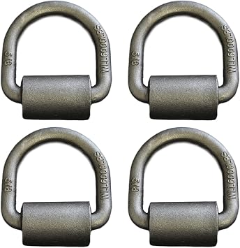 WorldPac Pack of 4 5/8-inch,18,000 Lbs Load Capacity Weld-on Forged Flip D-Ring Anchor