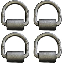 WorldPac Pack of 4 5/8-inch,18,000 Lbs Load Capacity Weld-on Forged Flip D-Ring Anchor
