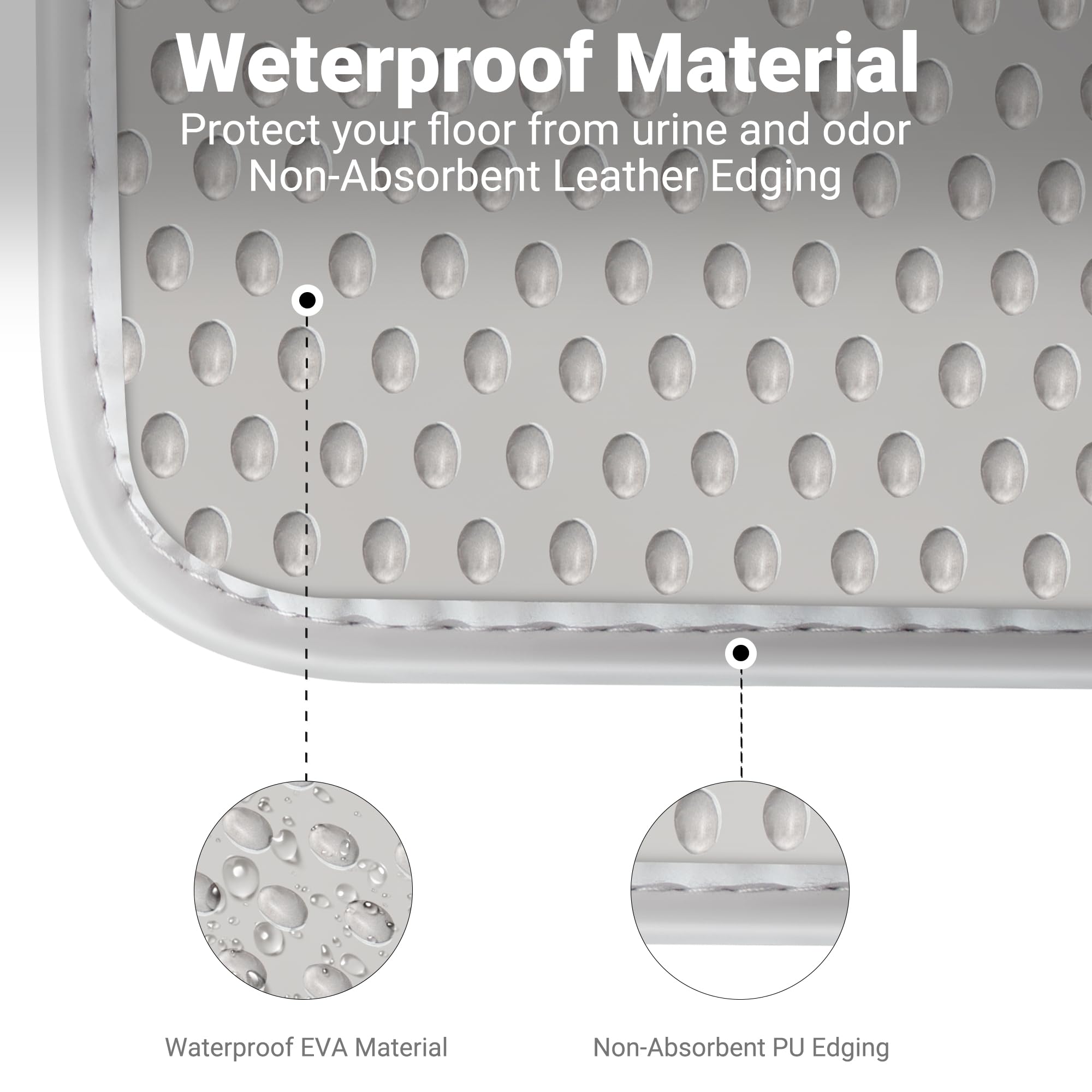 Tappetino Lettiera Gatto Impermeabile 75x55 Cm - Antiscivolo, Facile Da Pulire - Foto 9