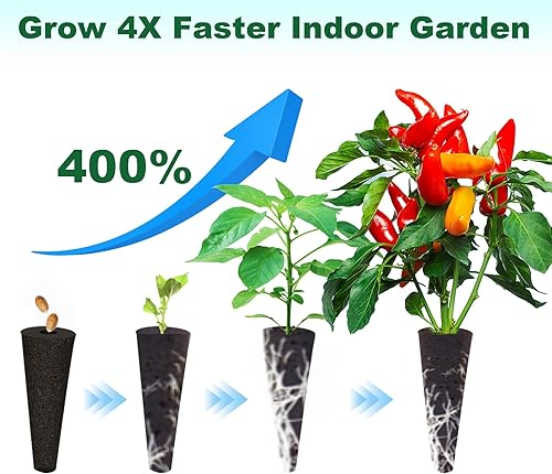 Miniatura 3 de Seed Starter - Esponjas de cultivo para aerogarden, cápsulas de repuesto equilibradas con PH para sistema hidropónico de interiores, paquete de 50,