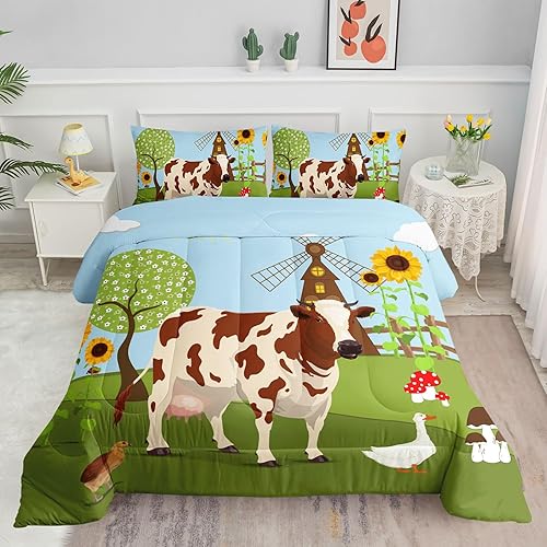 Miniatura 13 de Juegos de Edredón de Cohete del Universo Espacial para Niños y Niñas, Galaxia Nave Espacial Alienígena Planeta, Edredón de 3 Piezas en Juegos de