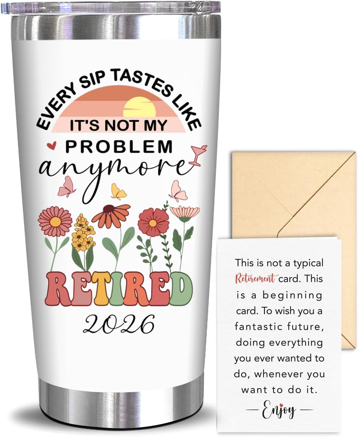 NewEleven Retirement Gift For Woman 2026 - Cute Going Away Gift, Farewell Gifts For Coworkers Women, Her - Goodbye Gifts For Coworkers, Retirement Gifts For Women, Boss - 20 Oz Tumbler