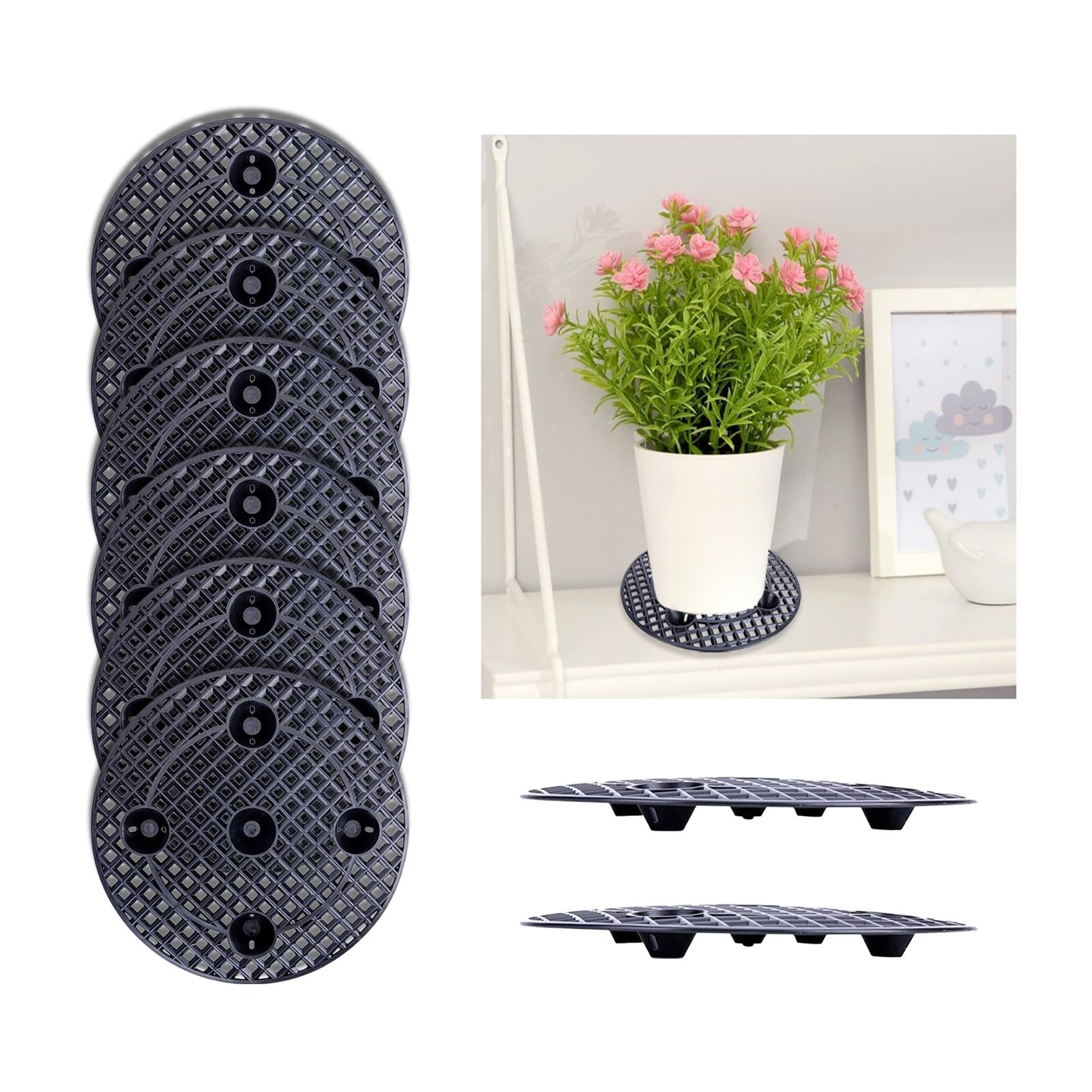 Lot De 12 Supports Pour Plantes En Pot D'intérieur Et D