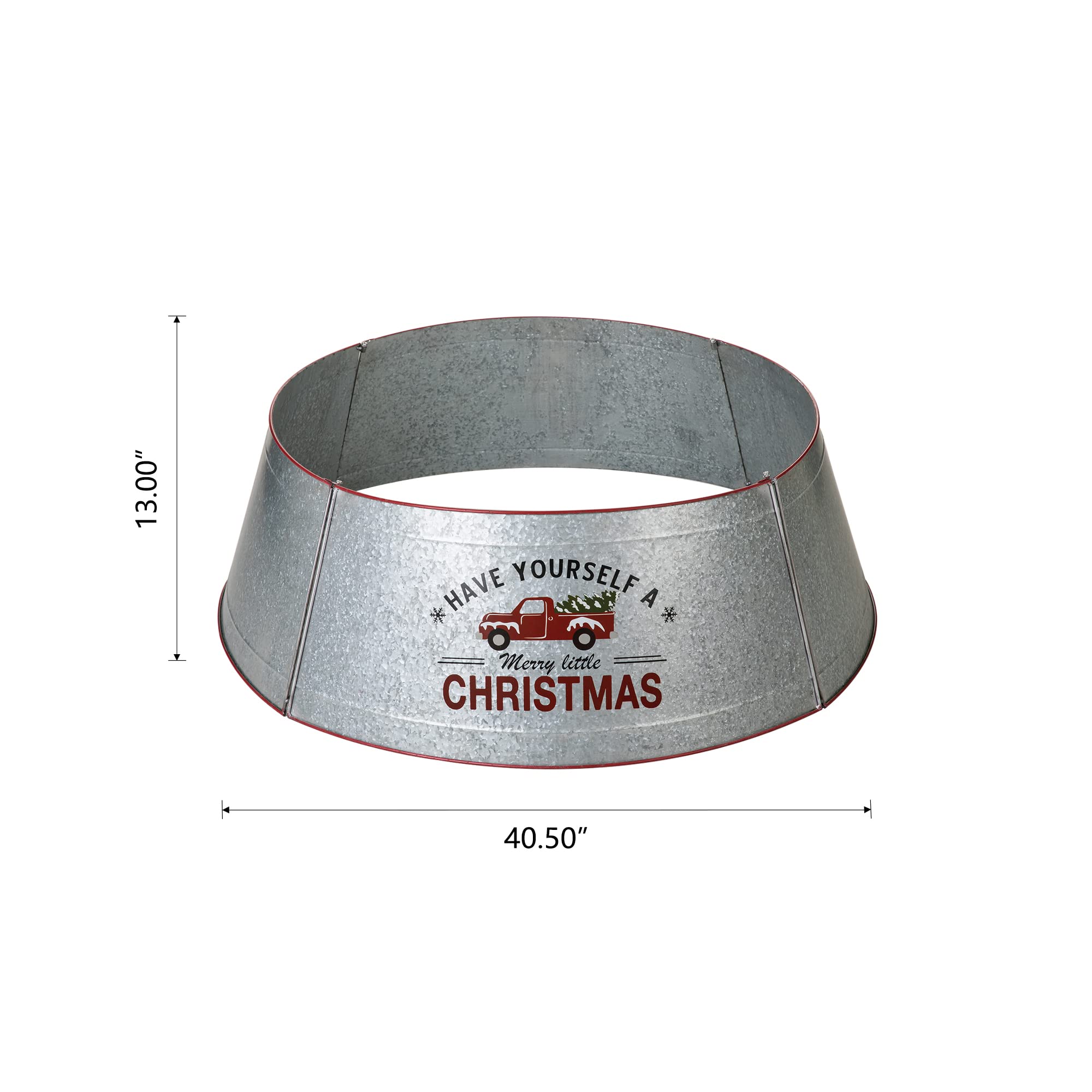 Glitzhome GH31076 Décoration réglable en métal galvanisé pour Sapin de Noël Argenté Taille L 102,9 cm