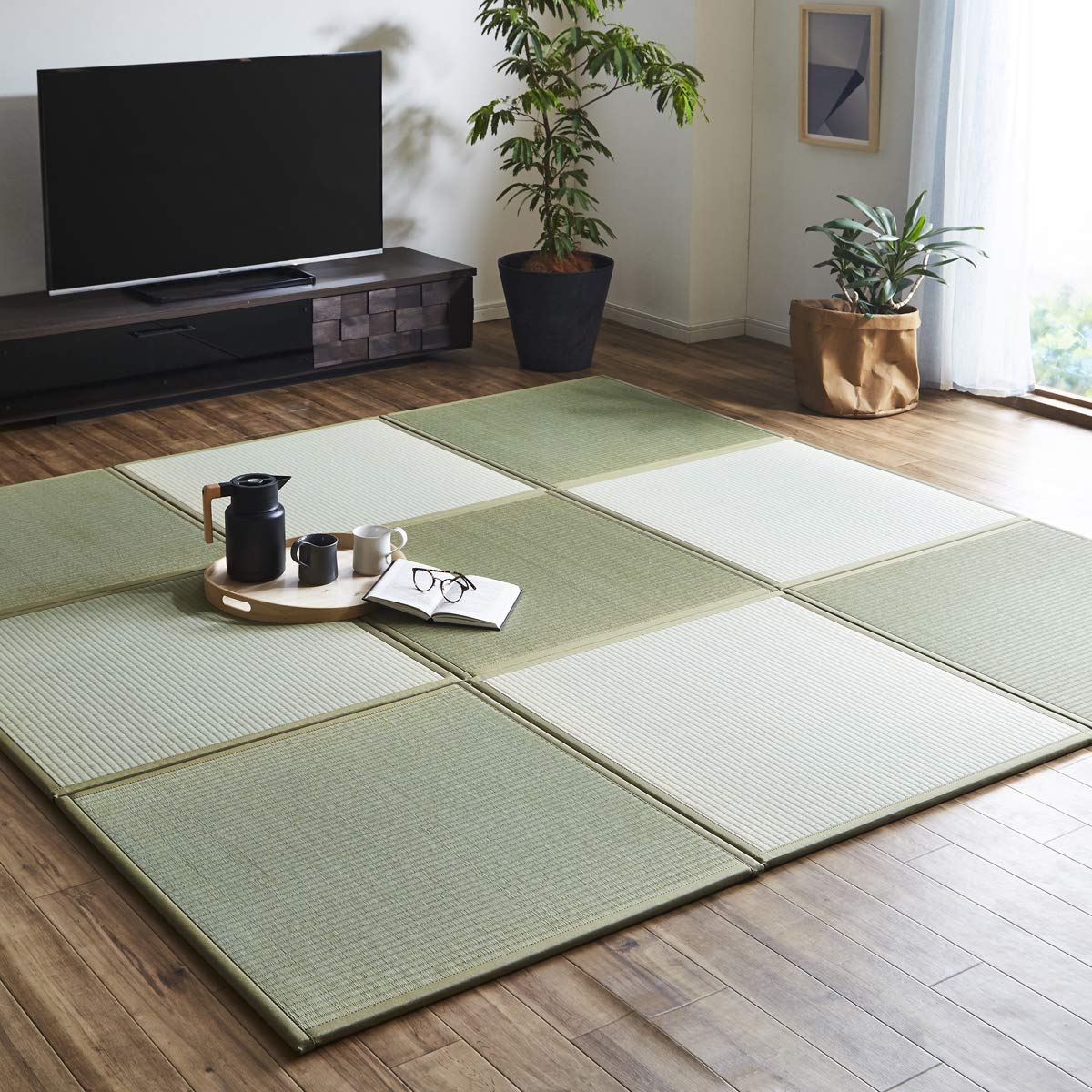 Amazon | 置き畳 ユニット畳 日本製 半畳 あぐら 新 約82×82cm 6枚 