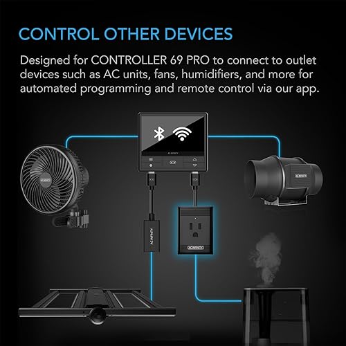 Miniatura 2 de AC Infinity Enchufe de control UIS, adaptador de enchufe para conectar controladores inteligentes UIS a dispositivos de salida