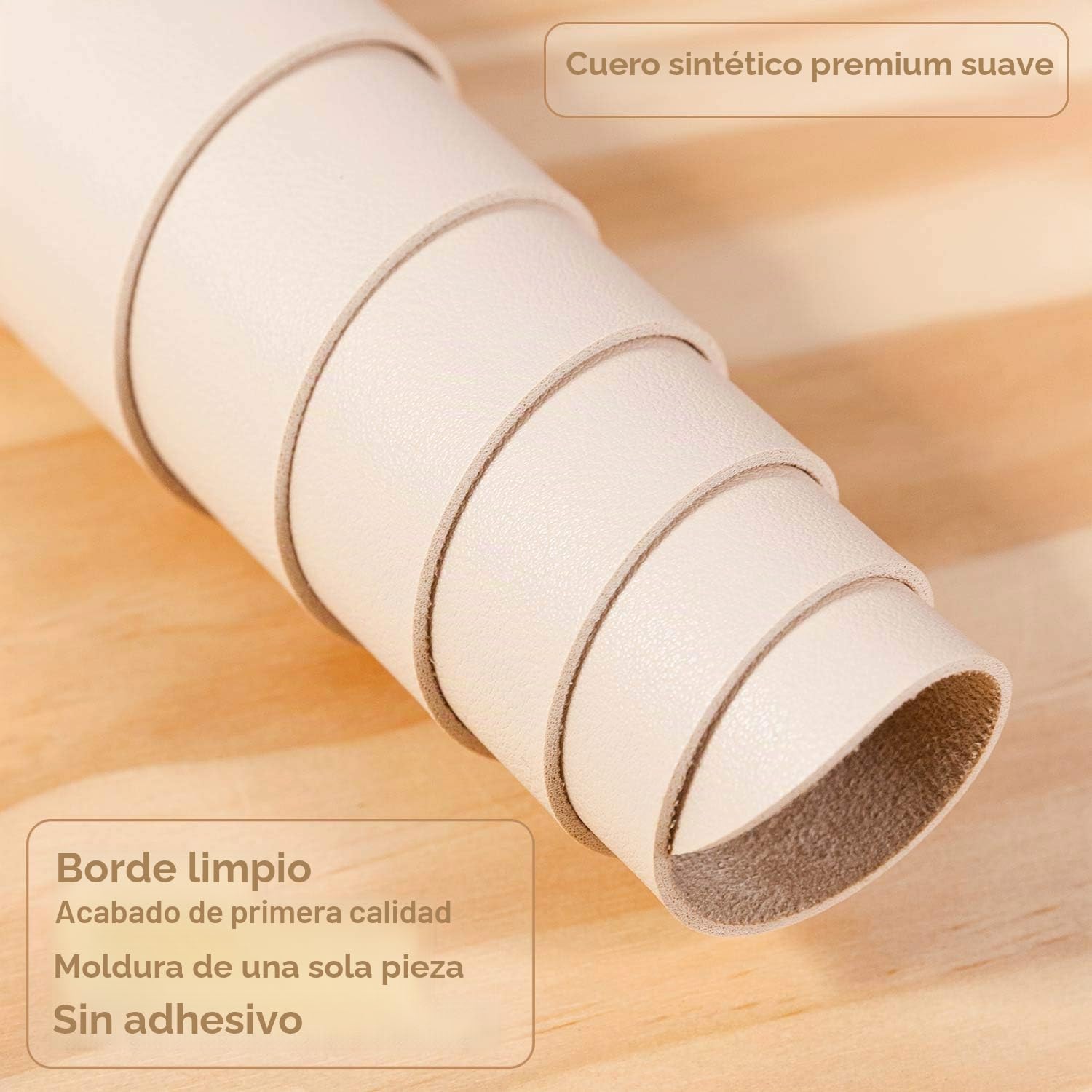 Alfombrilla de Ratón Extendida 80x40 cm Cuero PU Impermeable Gamuza Antideslizante Beige