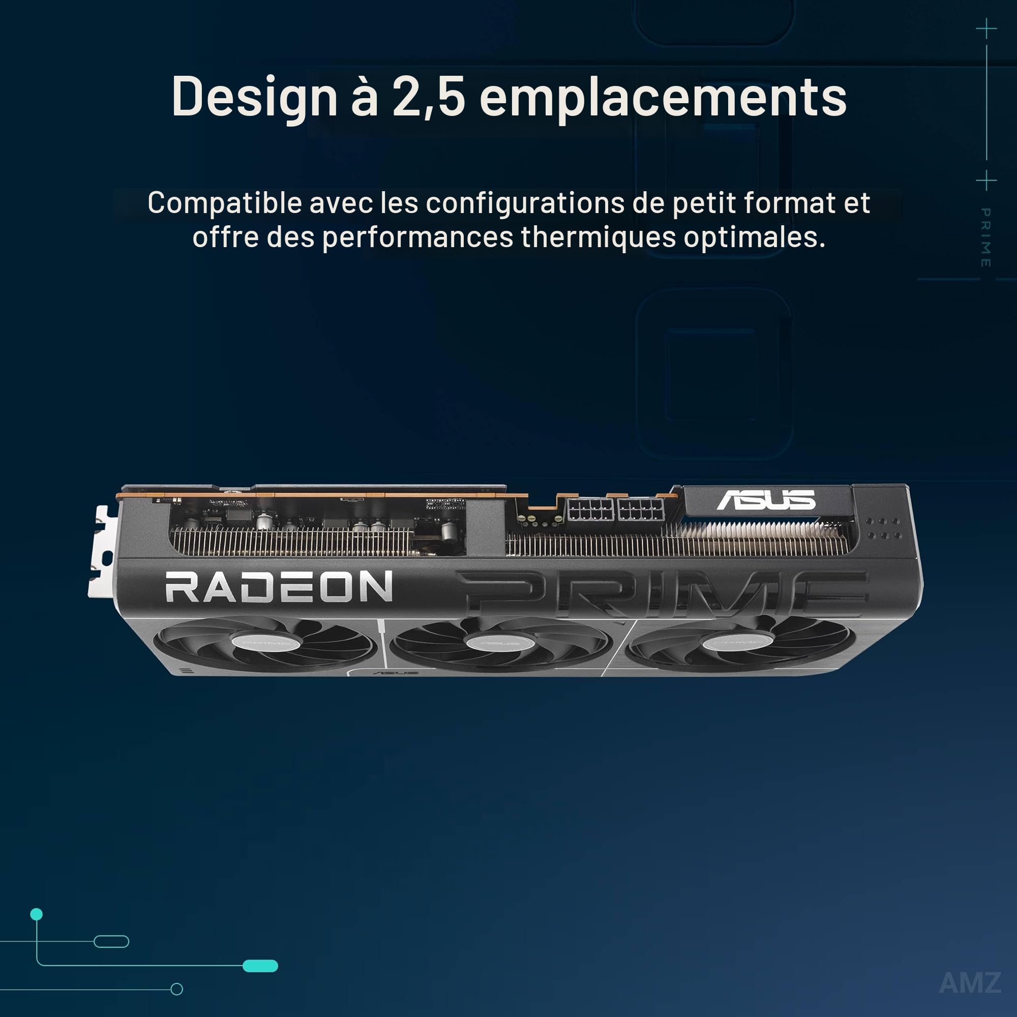 ASUS Prime Radeon™ RX 9070 OC Edition - Carte Graphique (PCIe 5.0, HDMI/DP 2.1, Conception à 2,5 Slots, Ventilateurs Axial-Tech, roulements à Billes Doubles, Double BIOS, GPU Guard)