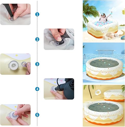 Miniatura 2 de Piscina inflable para niños pequeños Piscina infantil Piscina de verano para niños Piscina de agua Equipo de piscina para bebés