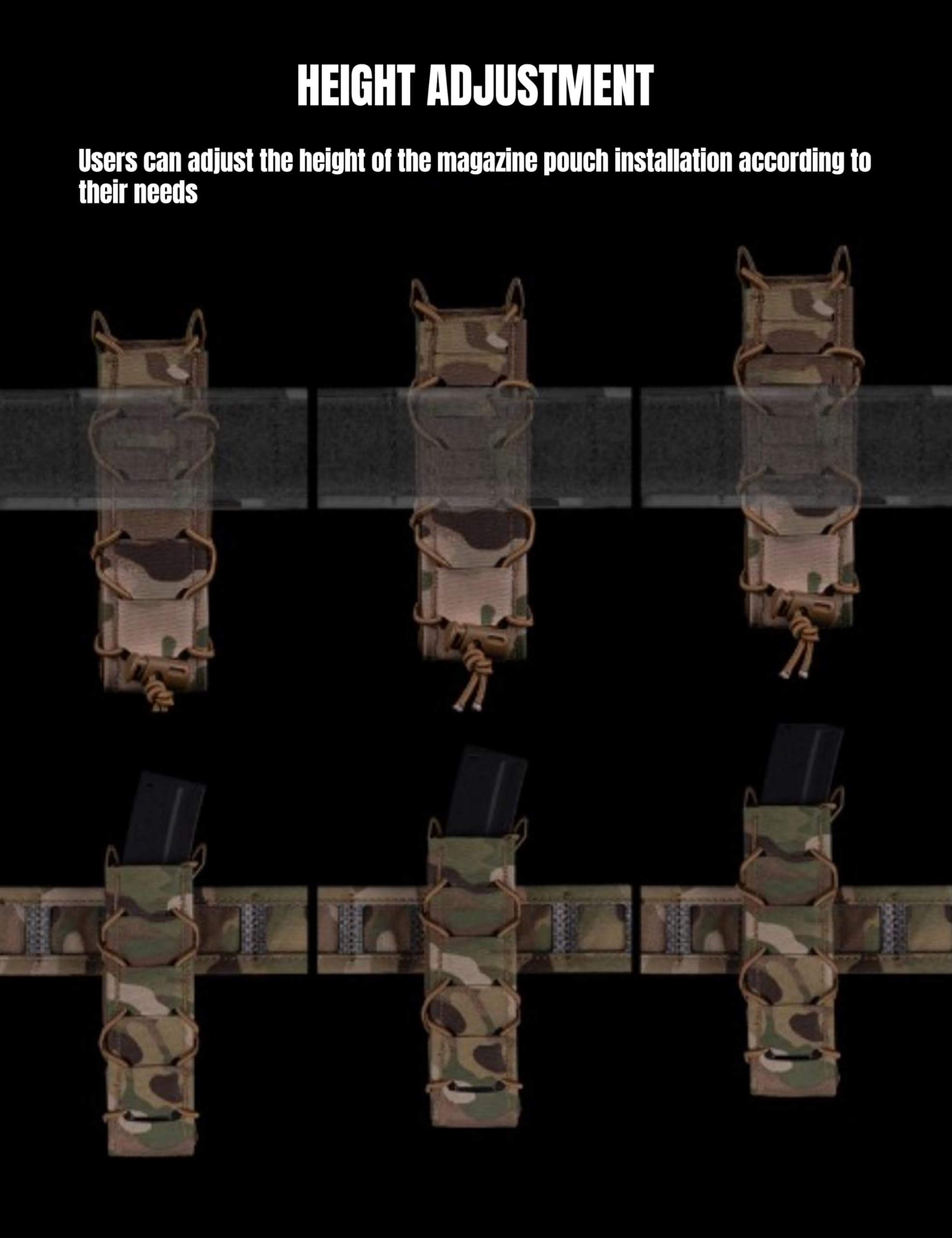 Bolsa para Cargador V2 (Larga), Compatible con MOLLE para 9 mm, MP5, MP7, Equipo táctico de Airsoft y Tiro