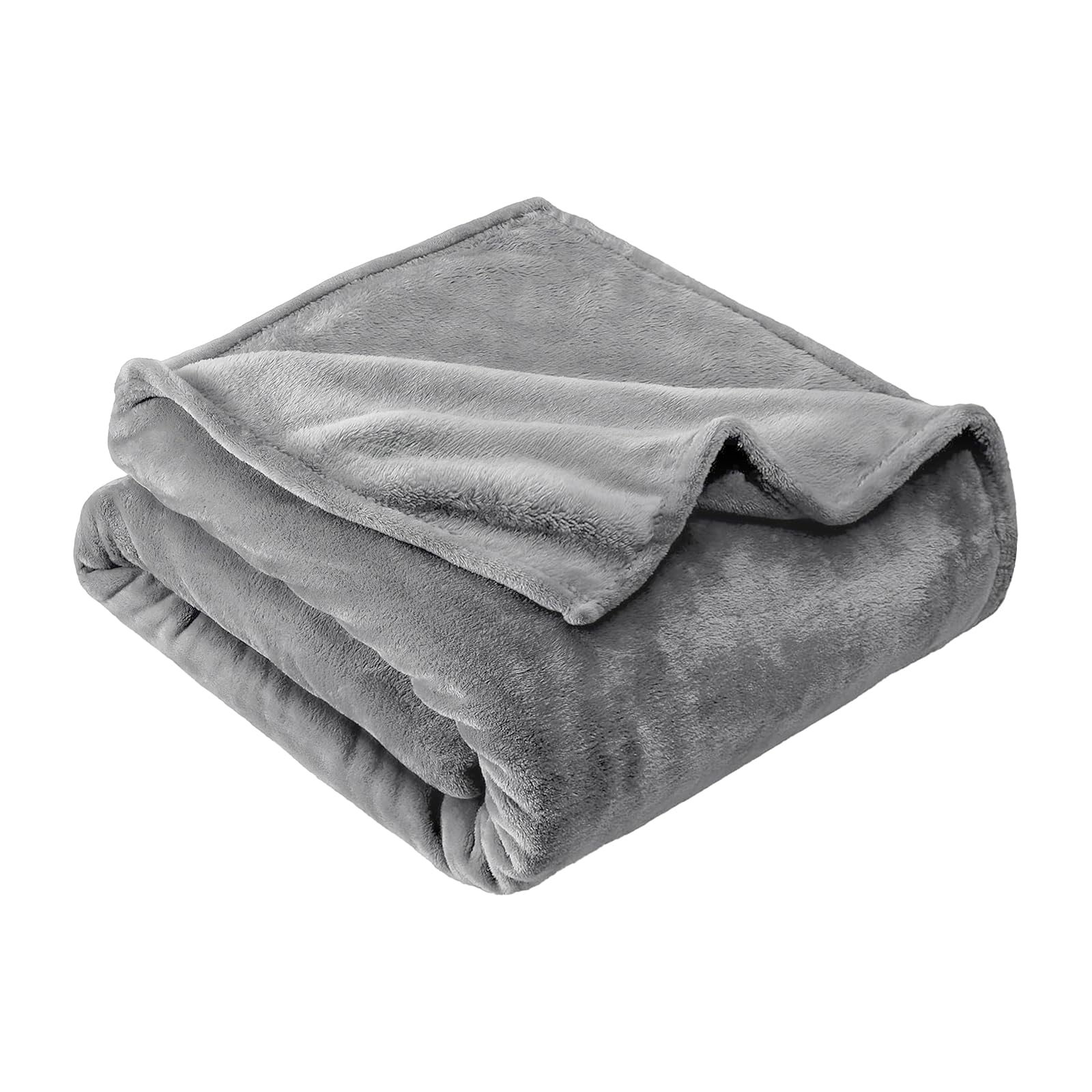 GRIFEMA Fleece Blanket 130x160 cm, Ultra Soft Fluffy Throw, Warm and Cozy Blanket for Sofa, Couch, and Bed, Ideal for All Seasons, Grey