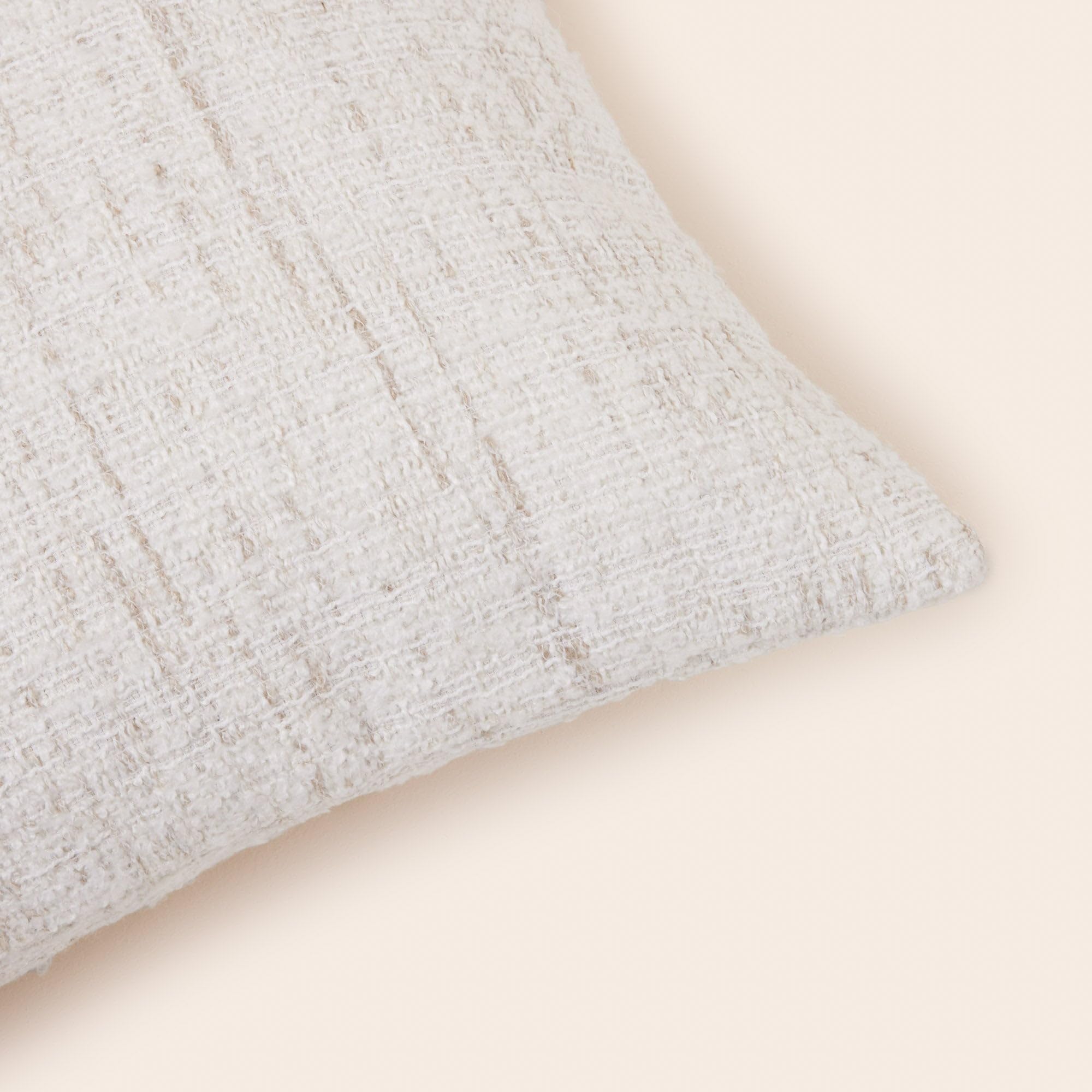 Madura - Housse de Coussin Merybelle Décoration pour Maison Salon Chambre Canapé - Idée Cadeau Jacquard Effet Tweed bouclé Ivoire 40x60 cm