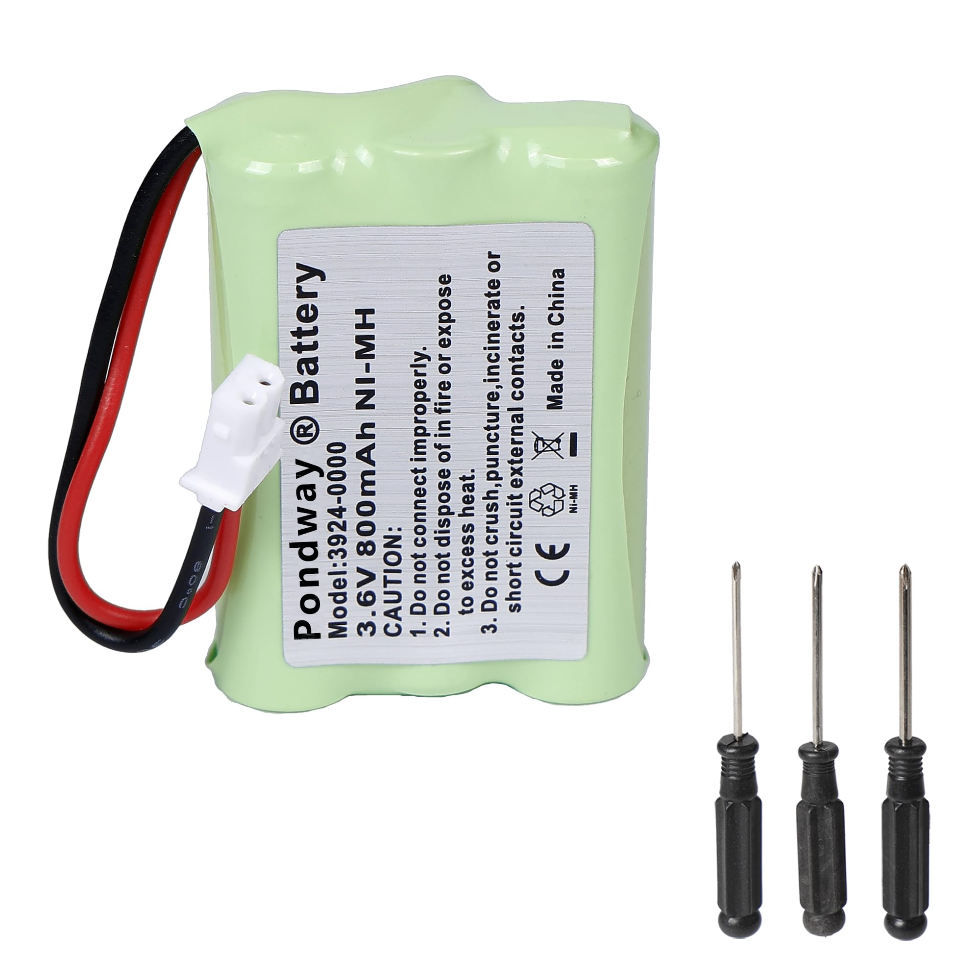 900mAh 3.6V Babyphone NiMH Batterie Compatible avec Vtech BM5463 VM312 VM3251 VM3252 VM3261 Compatible avec Fisher Price J2457 J2458 M6163 TEL10160 Compatible avec Motorola MBP33S MBP36 MBP481 MBP482