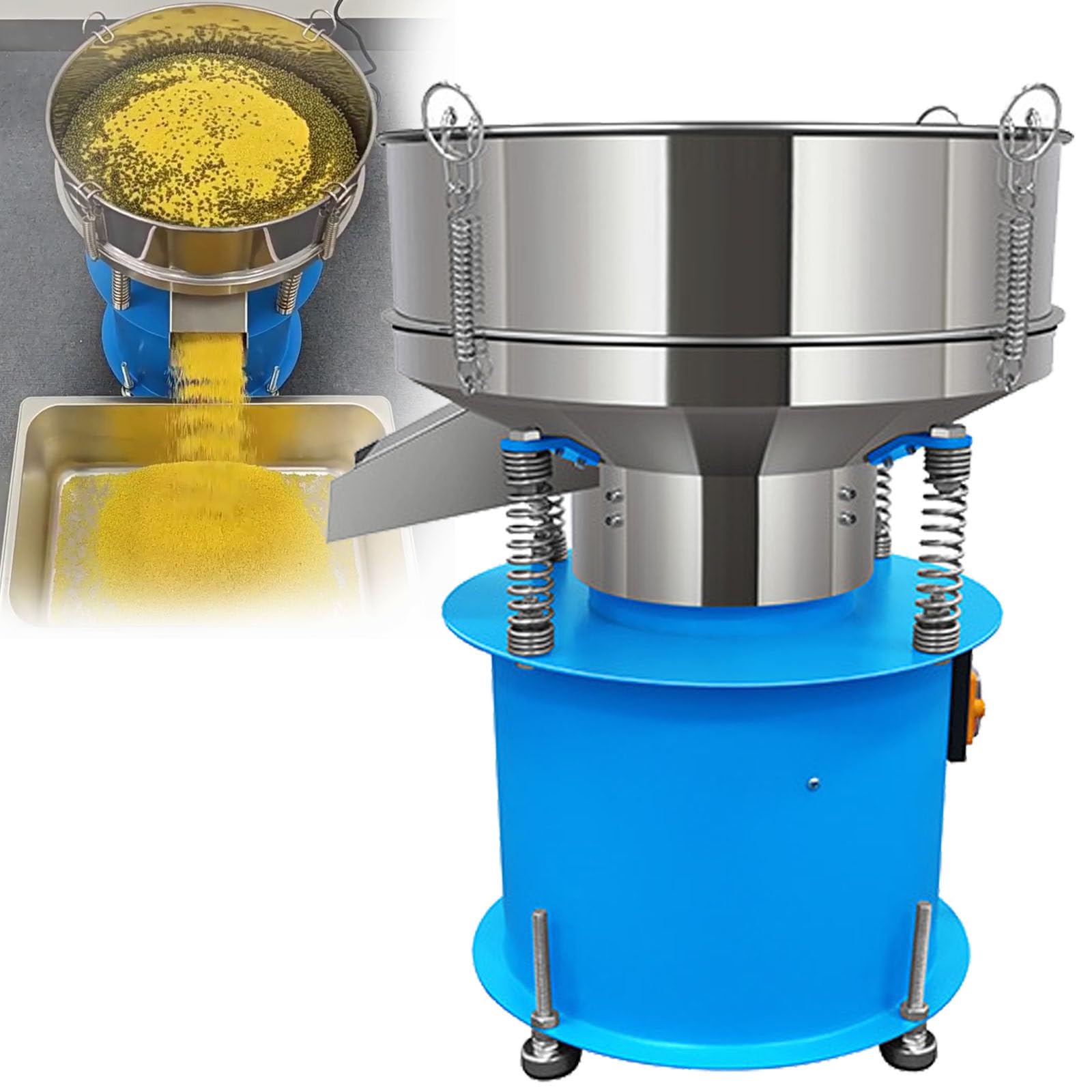 SICWEDIM Automatic Sieve Shaker,with 60 Mesh Flour Sifter Electric Vibrating Sieve Machine,220V 180W Sifter Shaker Machine 1420 r/min for Flours