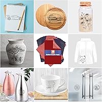 Vista 4 de PSLER - Papel de carbón para rastrear papel de transferencia de grafito, 10 hojas rojas, 10 hojas azules, 10 unidades negras para trazar patrones