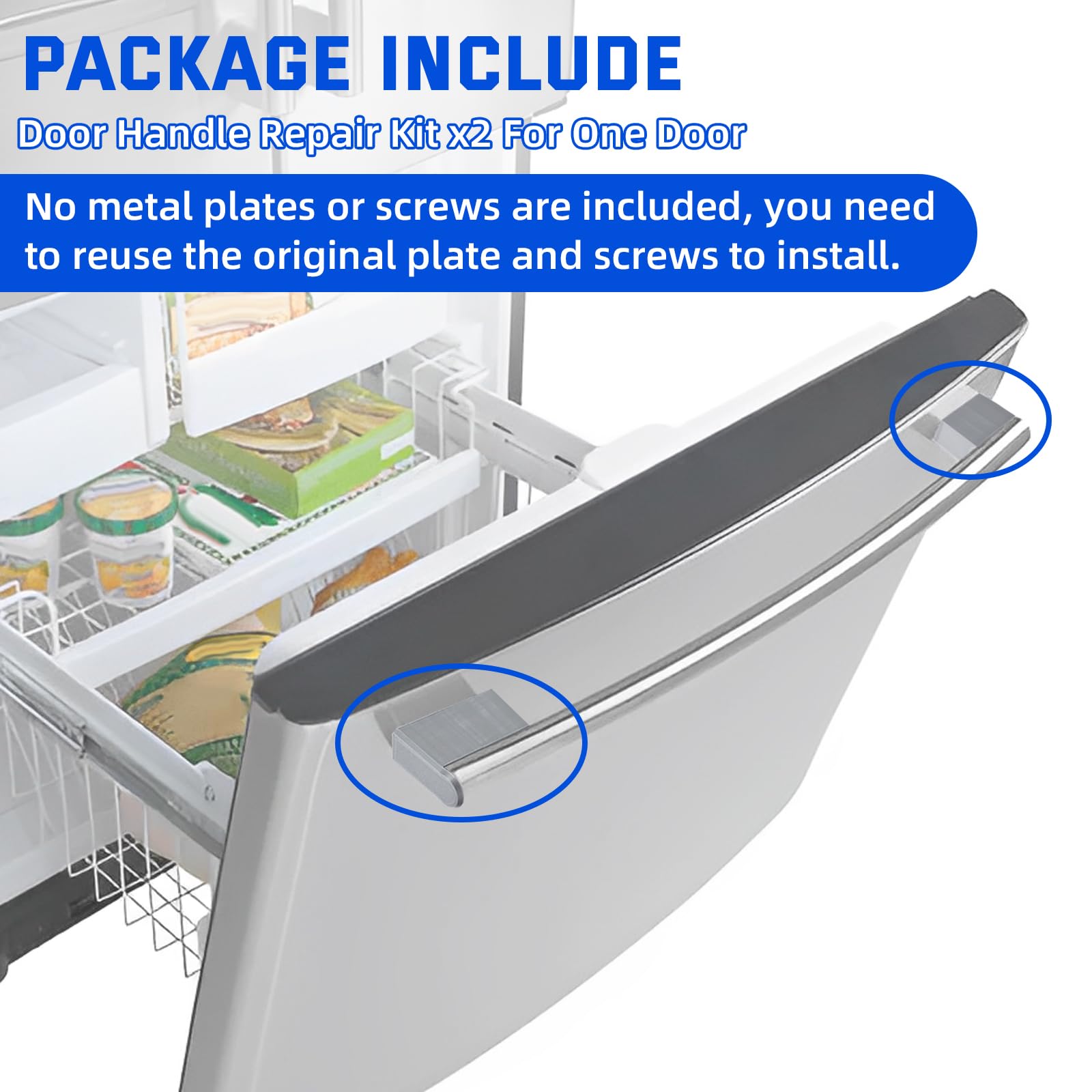 WIKIBB Refrigerator Door Handle Repair Kit Compatible with LG