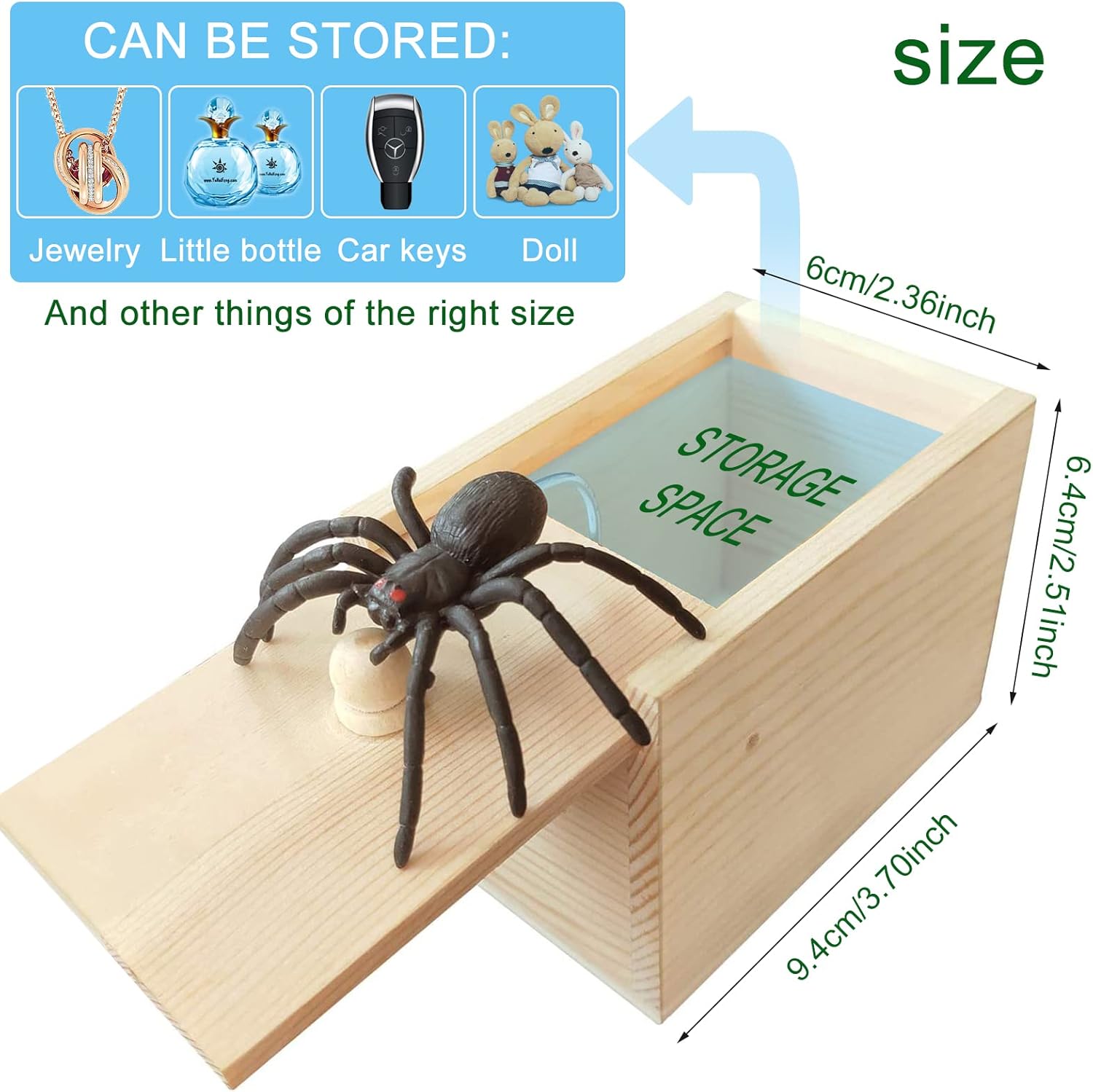 JIASHA Boîte Surprise Araignée (2PCS) - Farces réalistes pour Halloween et plus - Image secondaire