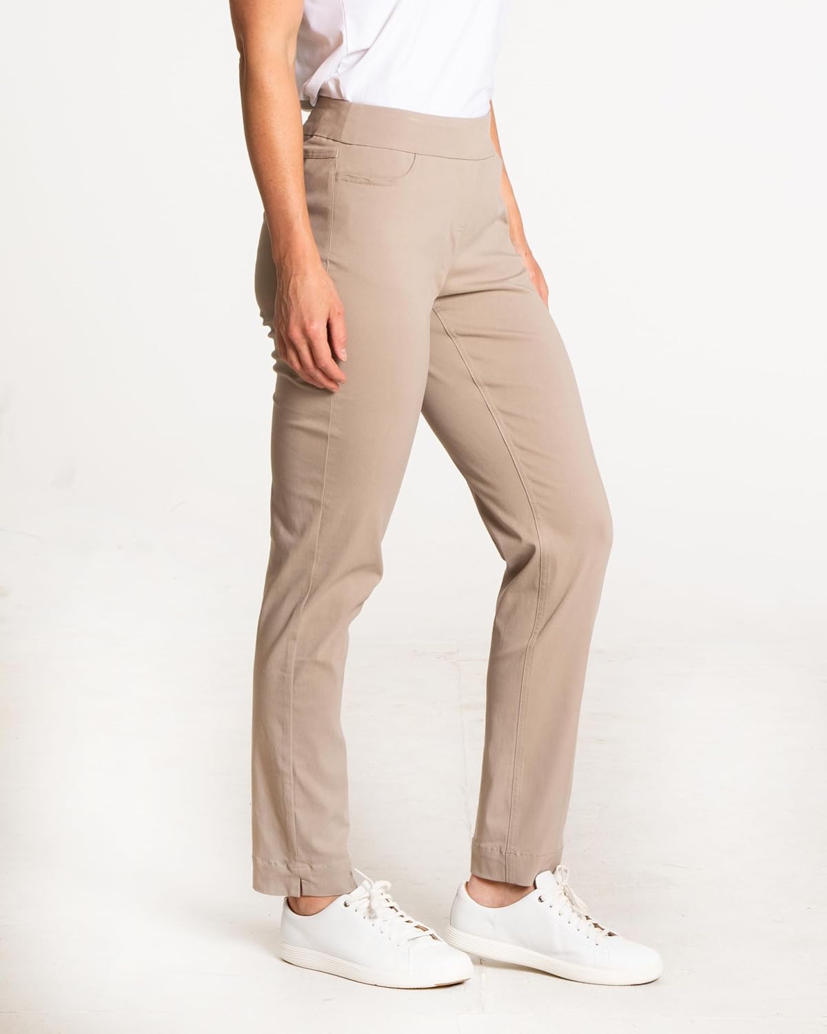 SLIM-SATION Womens Golf Apparel - Women's Regular Pull-On Straight-Leg Pant with Pockets - Image 4