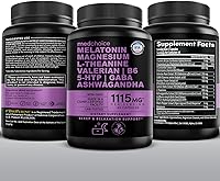 Vista 9 de Cápsulas para dormir de melatonina 12 en 1, ayuda natural para dormir para adultos con melatonina 5 mg y glicinato de magnesio 500 mg, ayuda