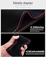 Vista 7 de Steering Wheel Cover for Buick Sailfor Opel Astra G H for Opel Zafira A Car Steering Wheel Cover Customized Black Genuine Leather Braid Car