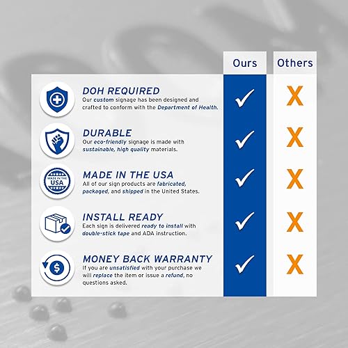 Miniatura 6 de Letrero sin fumar letreros de no fumar sin vapeo para empresas incluye tiras adhesivas para una fácil instalación letrero de metal cepillado que no