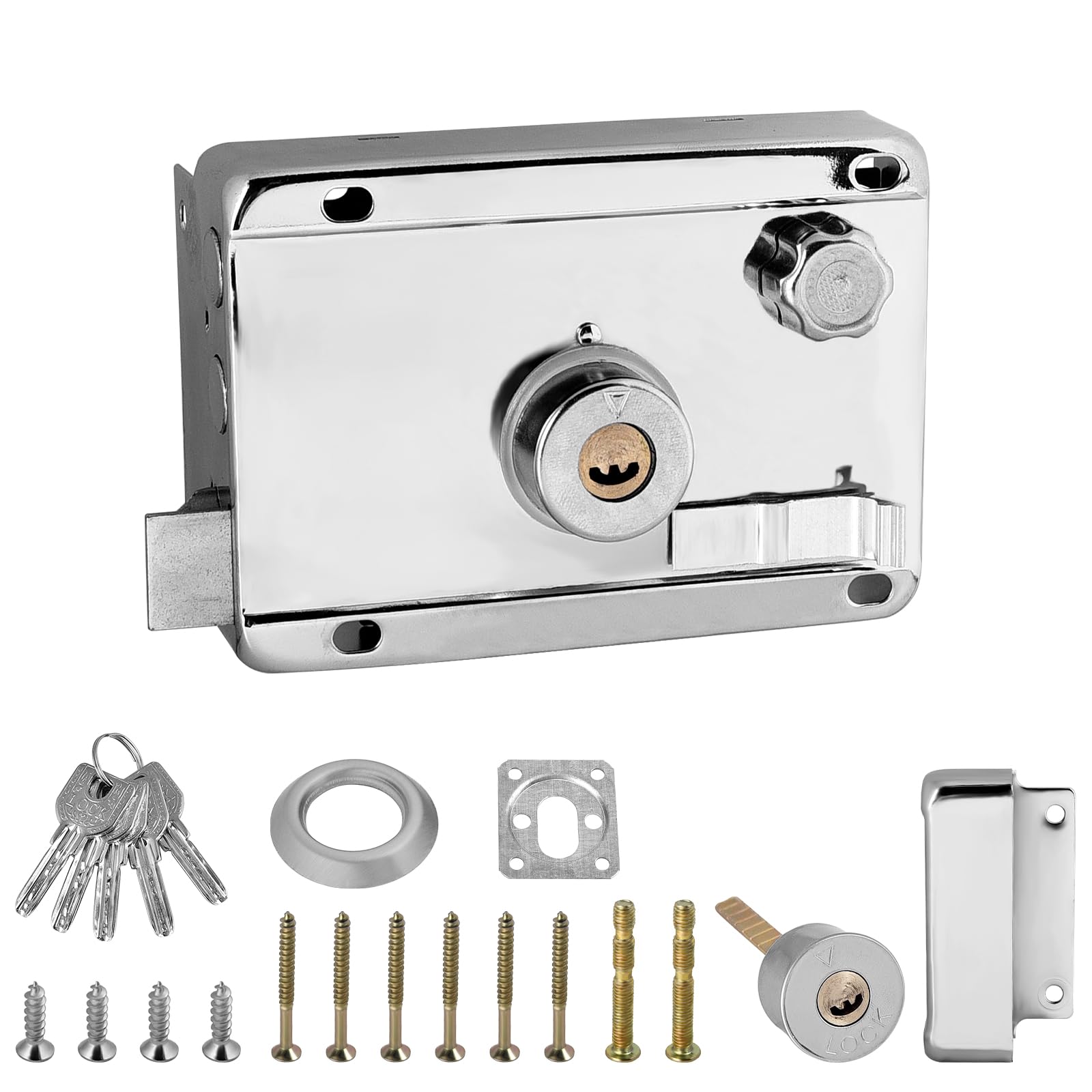 Loquet de nuit anti-intrusion pour porte d'entrée gauche