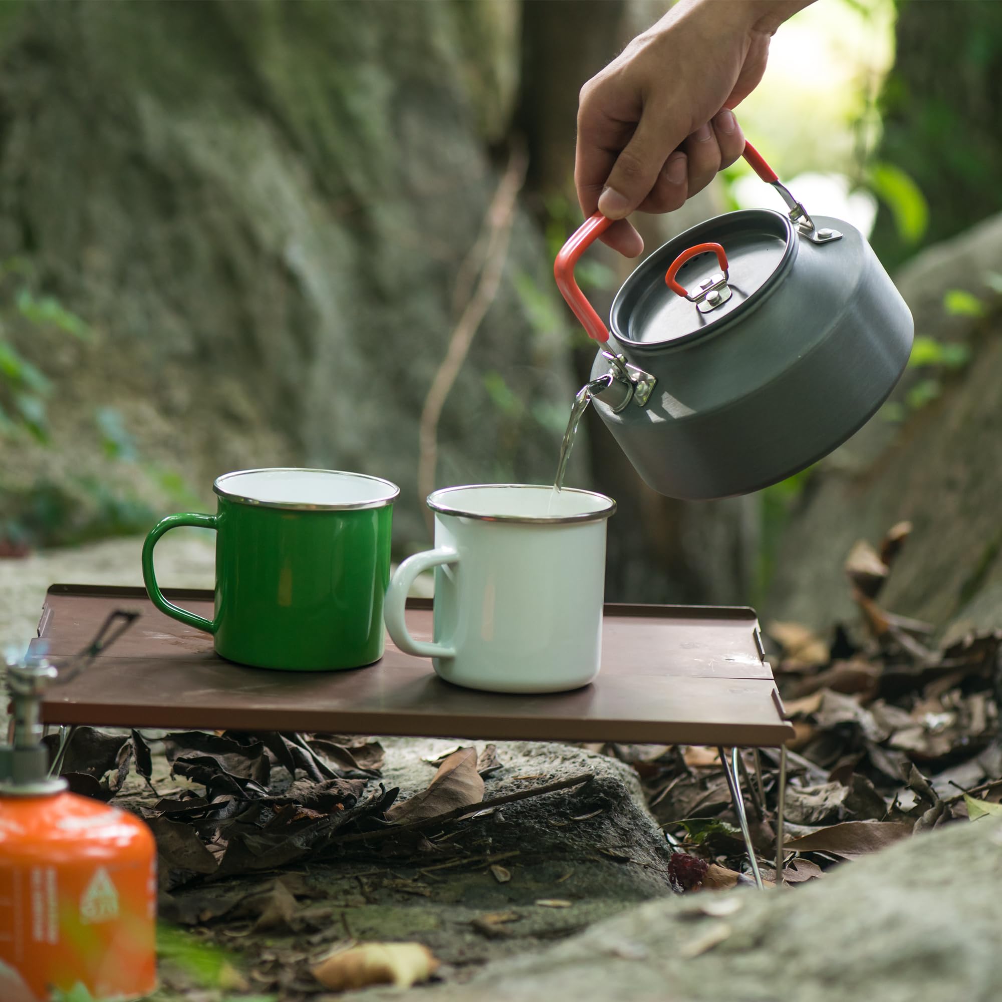 Naturehike Czajnik Kempingowy Czajnik Ekspres do Kawy Przenośny Aluminiowy Czajnik na Zewnątrz z Ustnikiem 1.1L