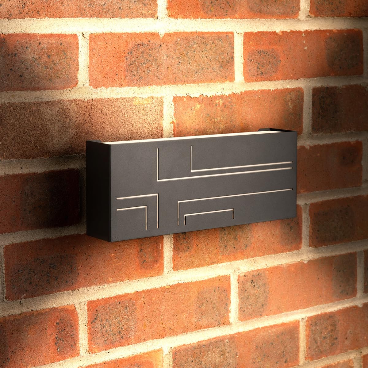 Auraglow Outdoor Integrated LED Wall Light - Mains Powered - IP54 - Modern Outside Lamp - Grey