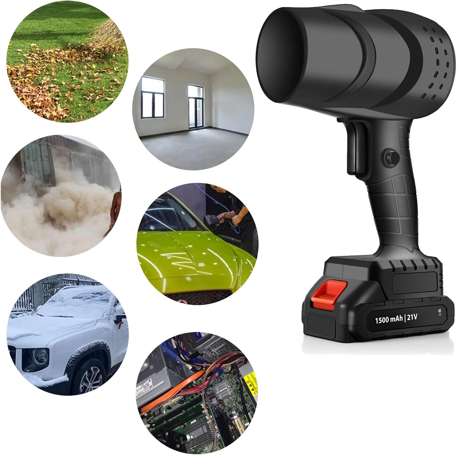 Uprgades Cordless Leaf Blower Powerful Brushless Motor Adjustment Airflows Blower For Efficient Dusting & Leaf Clearings
