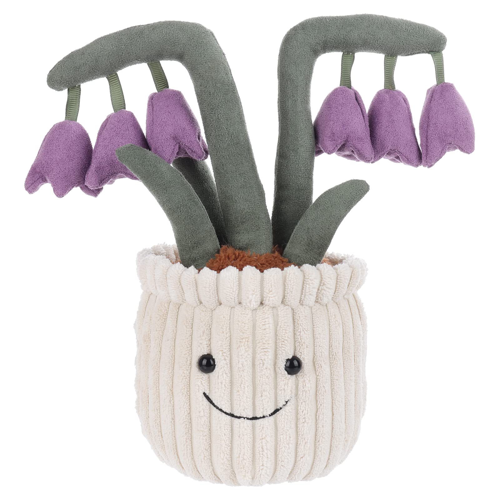 Apricot Lamb Stuffed Animal potted purple lily, Soft Toys Plush Cuddly Perfect for Child