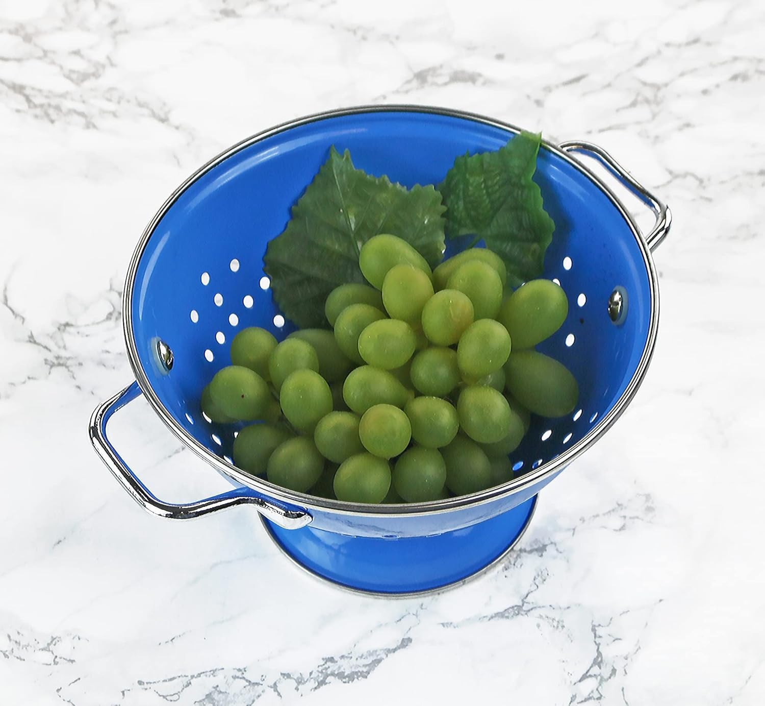 Calypso Basics by Reston Lloyd Powder Coated Enameled Colander, 5-Quart, Azure