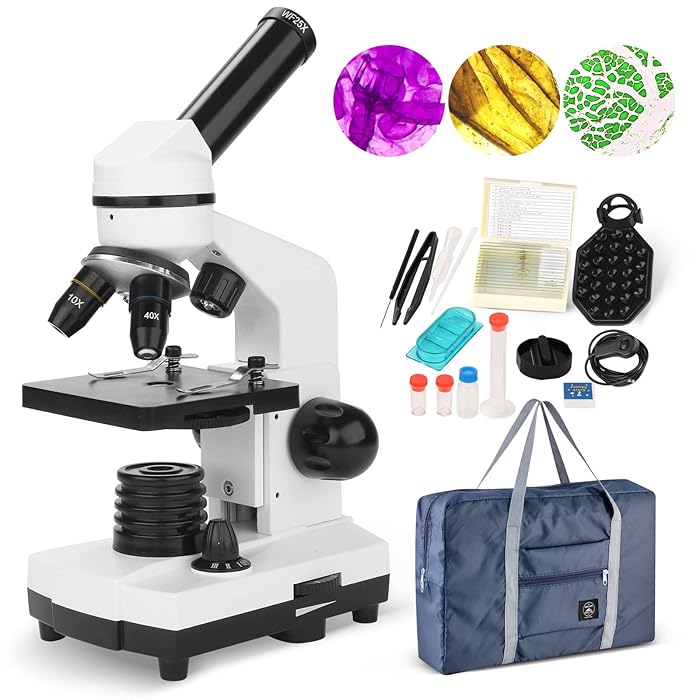 Buy Microscope for kids Students Adults, 100X1000X Dual Cordless LED