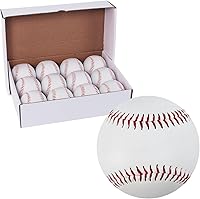 Forcebucket Official Size Blank Practice Baseballs 12 Pack - Training, Autograph, Youth/Adult League Play